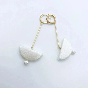 Long Drop Pearl Earrings